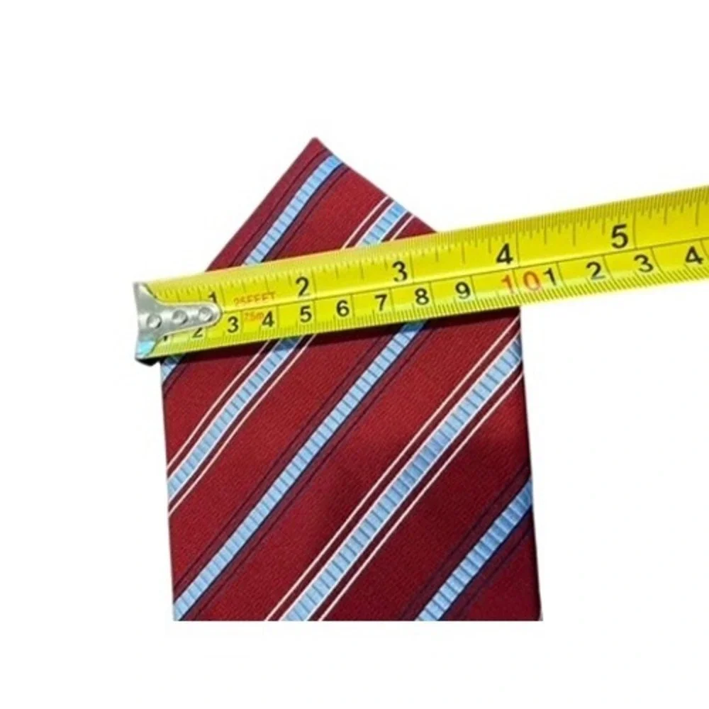 NWT!Tasso Elba Mens Red Portland Stripe Silk Necktie TF0506FX Lawyer Office